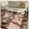 Manta tipo gorro retro Hilo arrugado de algodón puro Manta de felpa para bebé Colcha para aire acondicionado Manta para siesta en la oficina Manta para dormitorio