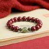 Atacado Cinábrio Alto Conteúdo Pulseira Areia Ouro Roxo Fio Simples Jade Hetian Natural Contas Estilo Antigo Jaspe