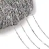 Corrente de Elo de Corrente Banhada a Ouro Forno de Aço Inoxidável Material de Corrente de Extensão para Pulseira Colar DIY Corrente de Aço Inoxidável 304