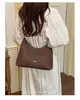 Bolsa tote de lona texturizada simples estilo coreano para mulheres, novo modelo 2026, bolsa de ombro e transversal de grande capacidade para o dia a dia