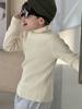 Suéter Suave de Cuello Medio Alto para Otoño e Invierno para Niño Nuevo Suéter de Capa Base Casual Cálido de Estilo Occidental para Niño Suéter de Moda