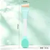 Escova massageadora facial de silicone dupla face transfronteiriça, pincel para máscara facial, pincel de base, pincel para aplicação de máscara de argila, escova de limpeza de silicone