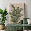 Pintura decorativa de pasillo grande de estilo retro nórdico que significa buen pasillo, pintura colgante de planta verde para el suelo de la sala de estar.