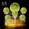 Al por mayor bola de cristal rosa blanco morado amarillo decoración de matriz de Siete Estrellas piedra cruda natural pulida cristal colorido regalo para el hogar y la oficina