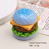 Accesorios de Resina para Manualidades de Dibujos Animados, Juguetes de Comida Miniatura de Hamburguesa Tridimensionales, Imanes para Refrigerador, Colgantes para Llaveros, Accesorios