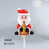 Decoración Pastel Navideño 2025 Moño Campana Enchufe Árbol de Navidad de los Deseos Estrella de Cinco Puntas Vela Decoración para Hornear