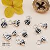 Joyería de plata 925 al por mayor Colgante de loto de plata tailandesa Estilo nacional semilla de loto gota pequeña pulsera cuerda trenzada accesorios de plata diy colgante