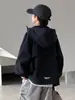 Chaqueta Cortavientos de Trabajo para Niños 2026 Nuevo Estilo Otoño, Chaqueta con Capucha Mediana y Grande para Niños, Tops Cortavientos Sueltos y Modernos para Niños