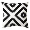 Nordic preto e branco estilo simples geométrica abstrata fronha pêssego pele casa sofá almofada de travesseiro