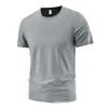 Camiseta de Hielo de Seda de Verano de Secado Rápido, Color Sólido, Deportes al Aire Libre, Alta Elasticidad, Transpirable, Absorbe el Sudor, Manga Corta Holgada, Venta al Por Mayor de Fábrica en Stock