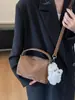 Bolsa Feminina Nova Popular Tendência 2025 Nova Outono Versátil Bolsa de Ombro Único Transversal Texturizada Popular Bolsa de Mão Bolsa Almofada