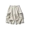 Verano Nuevo Japonés Retro Unisex Cargo Pantalones Siete Colores Sólidos Pantalones Casuales de Hombre Melade Shorts para Exteriores Modernos