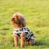 Roupas para Pets Poodle de Pelúcia Moda Outono Tecido de Malha Jacquard Multicor Colete de Gola Redonda Roupas para Cachorros