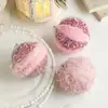Nuevas Pestañas de Bola de Espuma de Peluche Rosa Bola de Navidad Adornos Colgantes para Árbol de Navidad Arreglo de Atmósfera Accesorios de Bricolaje