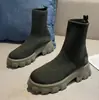Botas esportivas de tricô voador femininas para comércio exterior transfronteiriço, botas femininas novas de outono e inverno, estação independente, botas femininas plus size slip-on tipo meia
