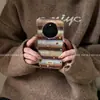 Adecuado para funda de teléfono móvil Huawei Mate80, Atmósfera de Otoño e Invierno, Rayas y Estrellas de Color Cálido Contrastante Huaweimate70Pro