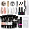 Traje de pegamento para extensión de uñas, arte de uñas, capa selladora con brillo, extensión de cristal, soporte de papel, pegamento sólido para fototerapia, pegamento para modelo, herramienta para arte de uñas
