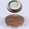 Tapa Antiderrames para Taza de Nogal Negro Norteamericano Borde de Acero Inoxidable 304 Adecuada para Taza de Café Taza de Té de 85 mm de Diámetro