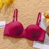 Venta directa de fábrica comercio electrónico transfronterizo Sudeste Asiático Vietnam Tailandia sujetador deportivo sin costuras para mujer cómodo con fruncido lateral texto