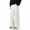 Pantalones casuales de corte estrecho e inclinado para hombre y mujer, con un moderno diseño de remaches, versátiles para el otoño, corte holgado, talla grande, estilo high-street, pantalones de pierna recta