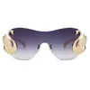 Gafas de Sol de Una Pieza Transfronterizas Estilo Ins de Una Pieza Selladas con Espejo Encantadoras Modernas Retro Tendencia Gafas de Sol Estilo Callejero Lh301