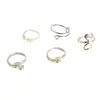 2024 popular transfronterizo retro Fénix abierto ajustable con línea Anillo artefacto tejido suéter gato anillo de ganchillo
