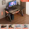 Escritorio de gaming S3 minimalista, escritorio para computadora de escritorio, escritorio para estudio en casa, puede alojar un brazo mecánico, color fibra de carbono, escritorio de oficina engrosado