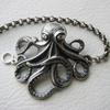 Comercio exterior nueva moda plata antigua bronce antiguo pulsera de pulpo de roca ventas directas de fábrica