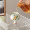 Taza de té alta de porcelana pura pintada a mano Taza de cintura de cerámica Master Cup Juego de té Kung Fu individual Taza de degustación Hogar Mujeres
