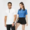 Polo deportivo informal de negocios de alta gama con solapa de color sólido de seda de hielo transpirable, ropa de trabajo para equipo empresarial, camiseta de manga corta