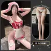 Noche Dorada Dulce QQNY Coqueteo Interés Sexual Lencería Erótica Deseo Puro Gatito Sirvienta Uniforme Sexy Conjunto de Tentación.