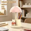 Nova Luminária de Mesa Criativa Fofa de Urso com Porta-Canetas, Presente para Leitura e Estudo, Suporte Decorativo para Quarto de Casa Luz Noturna