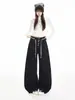 YECHUAN#Pantalones Marrones Mujer Petite Otoño Nuevo Estilo Retro Americano Sentido del Diseño Botones Jeans de Pierna Ancha
