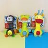 Bbsky cocodrilo burro mono sonajero de mano para bebé palo BB juguete para bebé 0.055