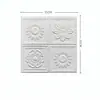CTZS Girassol Floral 3D Espuma Azulejo de Parede Estampado Margarida Quadrado Adesivo de Parede Estilo Minimalista Cabana Europeia Autoadesivo Isolamento Acústico Anticolisão Para Hotel Loja Decoração de Parede de Destaque 35x35cm