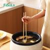 Palillos Extensos Fasola Cocina Hogar Fideos Anti-quemaduras Olla Caliente Palillos Fritura Alta Temperatura Resistente Extra Largos Especiales Palillos de Madera