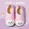 Zapatos Calcetín de Piso de Invierno para Niños y Niñas, Zapatos de Casa Suaves Antideslizantes de Suela Blanda para Interiores, Zapatos de Algodón Aislados con Cobertura en el Talón