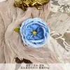 Flor de Austin Cabeza de Flor Artificial Flor Artificial Hecho a Mano Guirnalda DIY Accesorios Estilo Ins Floral Boda Ropa Decoración Flores Falsas Venta al por Mayor