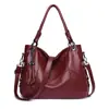 Bolso de Mano Grande de Moda Versátil para Mujer Bolso de Mamá de Moda Estilo Europeo y Americano Gran Capacidad Cuero Suave para Adultos Bolso Tote con Borlas