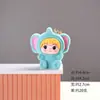 Figurillas de Resina de Elefante Kuku Flocado Lindas para Coche y Escritorio, Manualidades, Pequeños Adornos, Regalos Creativos al por Mayor