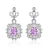 Aretes de lujo transfronterizos de espato natural S925 plata esterlina para mujer corona color lujo tesoro aretes de alta gama venta al por mayor para mujer