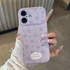 Funda con lazo de estampado floral en color de contraste, adecuada para Apple 17PROMAX, funda de teléfono fresca y juvenil para iPhone18, funda suave
