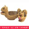 Tenglong Crafts, Cestos de Esquilo de Animal Tecidos, Cestos de Armazenamento de Artesanato Tecidos à Mão, Cestos de Rattan Sintético, Fofos