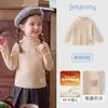 Ropa interior de cuello alto para niñas jellybaby, top cálido de otoño para niños, ropa de bebé, camiseta de manga larga para niños