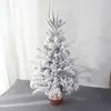 Explosões da Amazon Árvore de Natal com Flocagem Mista PE 30/45/60cm Árvore Branca de Neve Ornaments de Cena para Desktop