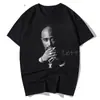 Camisetas 2Pac Thug Life Tupac Shakur Hombres Moda Camisa de Verano