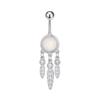 Colgante de Flor de Circonita con Incrustaciones de Cobre de Venta Caliente Europeo y Americano Anillo para el Ombligo Pequeña Margarita Uña para el Ombligo Acero Inoxidable Joyería para Perforación al por Mayor