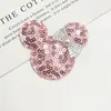 Rede Lantejoulas Strass Laço Coroa Tecido Mickey Patches Artesanal DIY Acessórios de Cabelo Chapéu Boneca Roupas Decoração Acessórios
