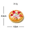 Miniatura creativa de comida simulada, modelo de resina de pizza, accesorio de decoración de juguete de comida DIY, adorno mini de escritorio