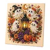 Nuevo en stock: Pintura de diamantes y perlas para decoración DIY de Navidad y Halloween, pintura para colgar, pintura decorativa de calavera, árbol de Navidad